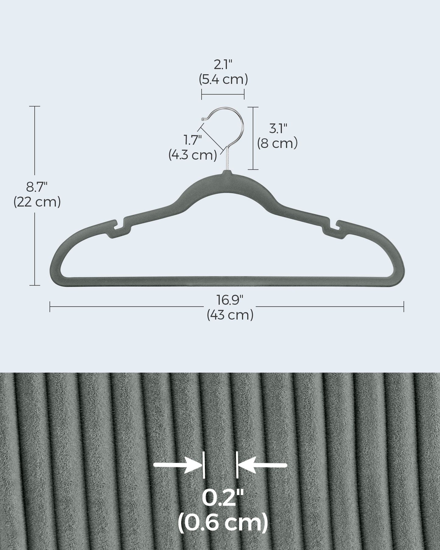 Velvet Hangers 50 Pack - HWLEXTRA 