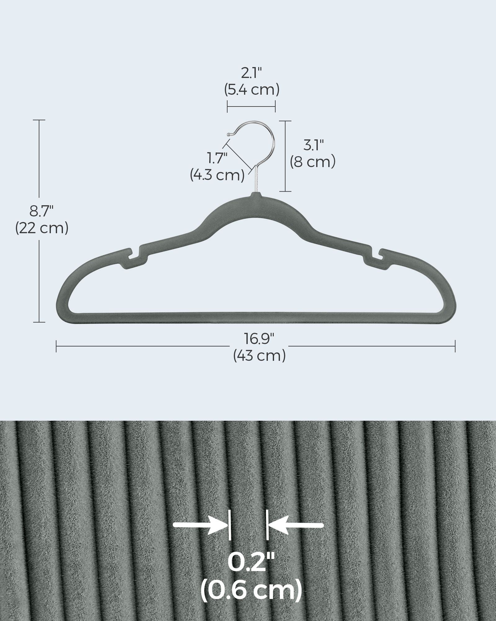 Velvet Hangers 50 Pack - HWLEXTRA 