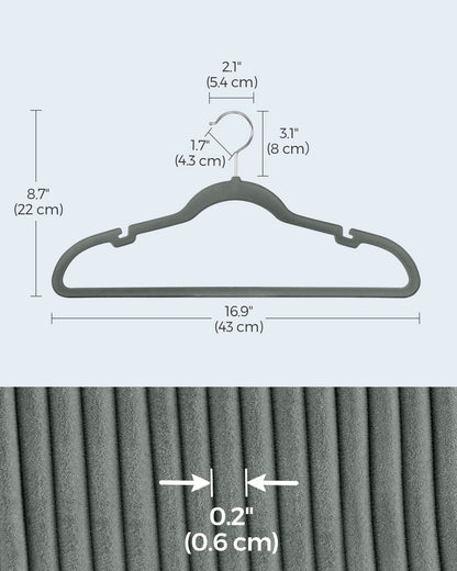 Velvet Hangers 50 Pack - HWLEXTRA 