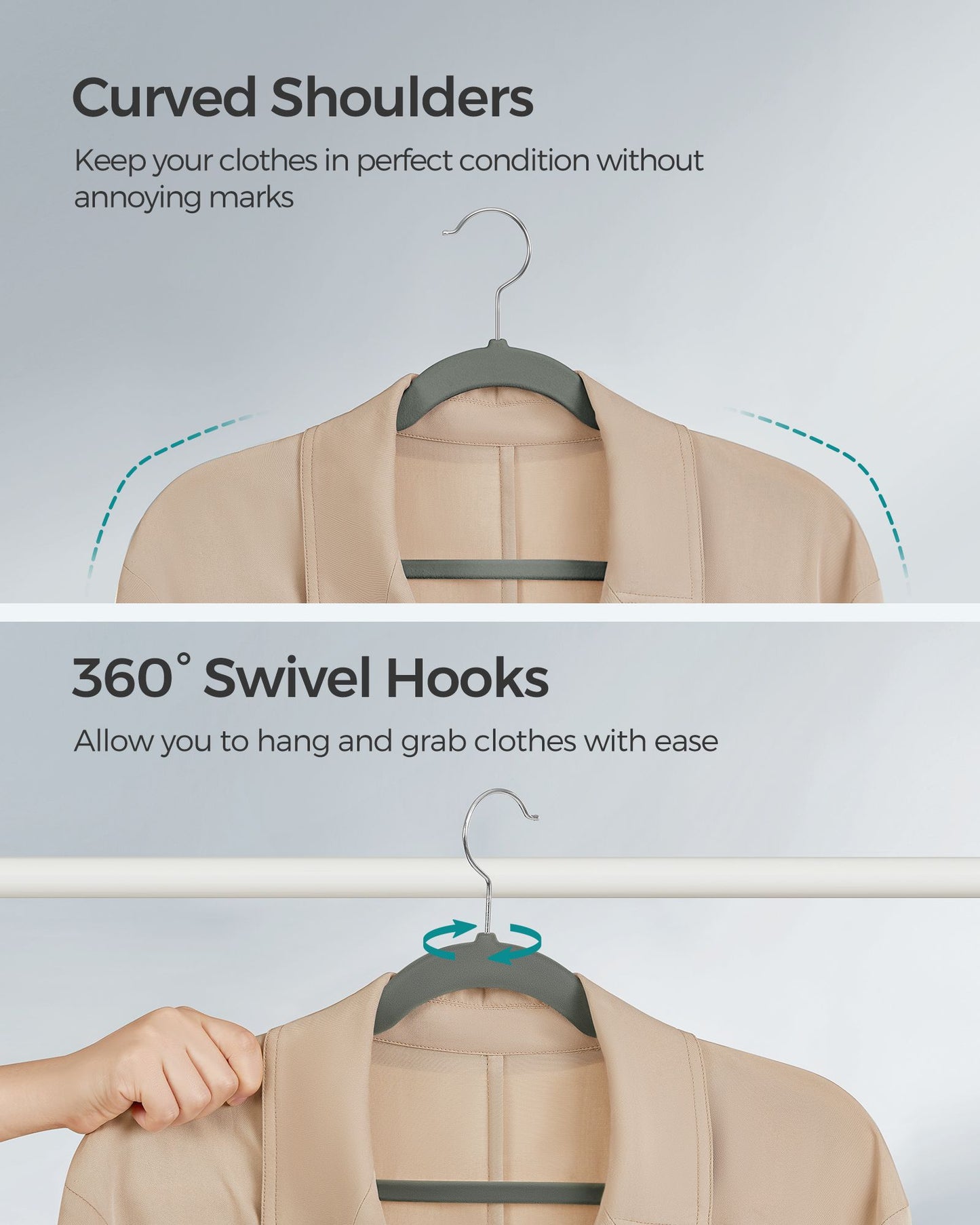 Velvet Hangers 50 Pack - HWLEXTRA 