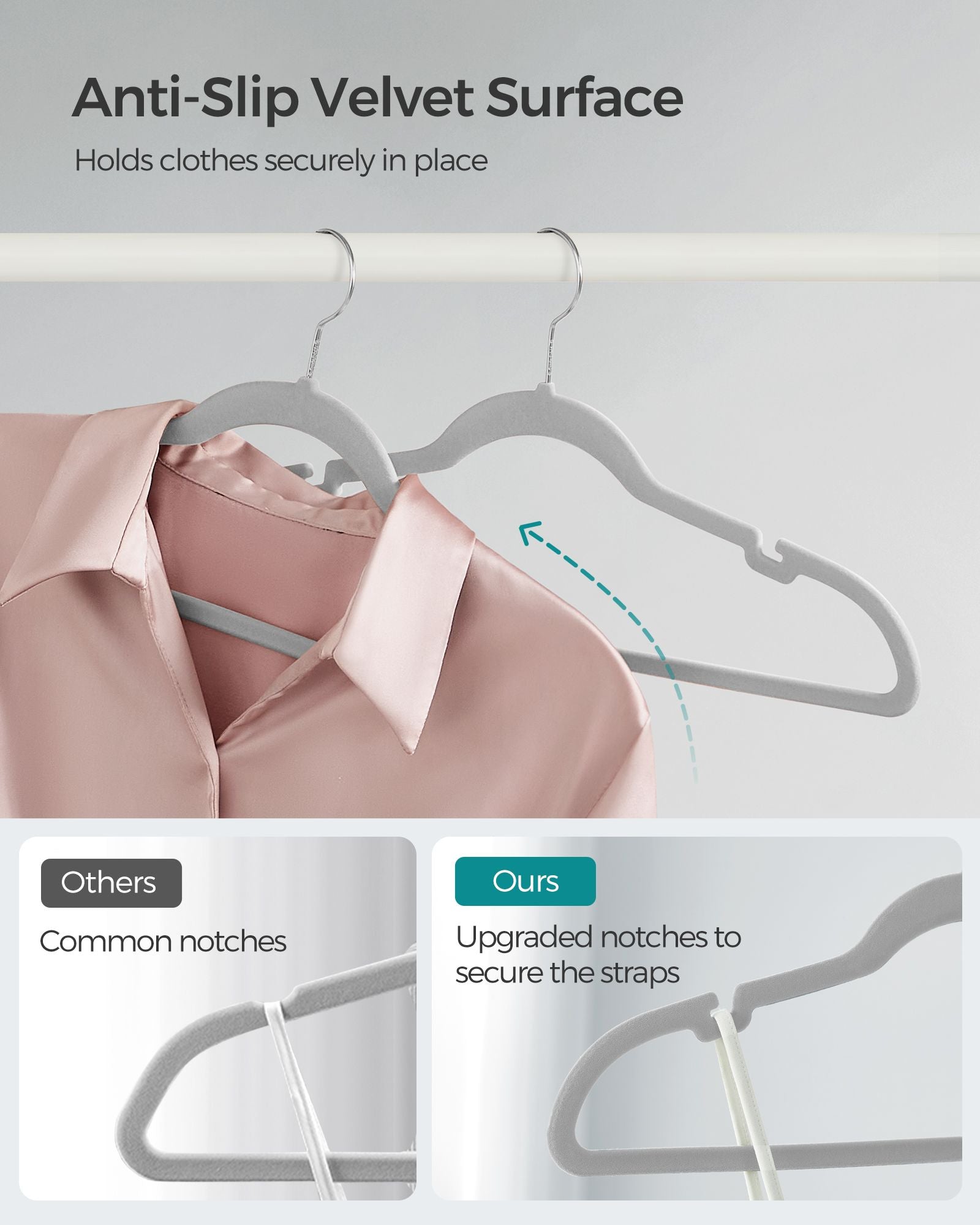 Velvet Hangers 50 Pack - HWLEXTRA 
