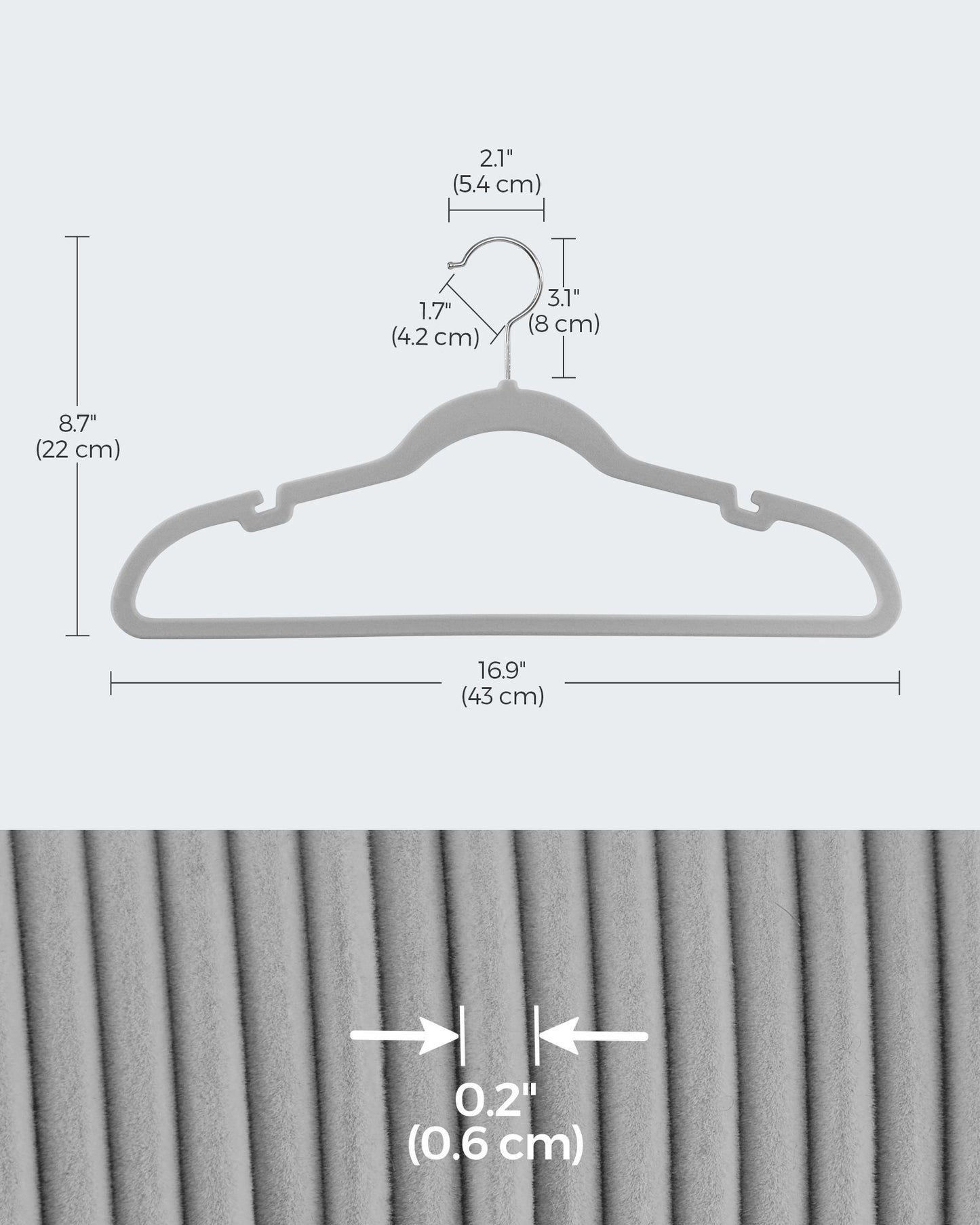 Velvet Hangers 50 Pack - HWLEXTRA 