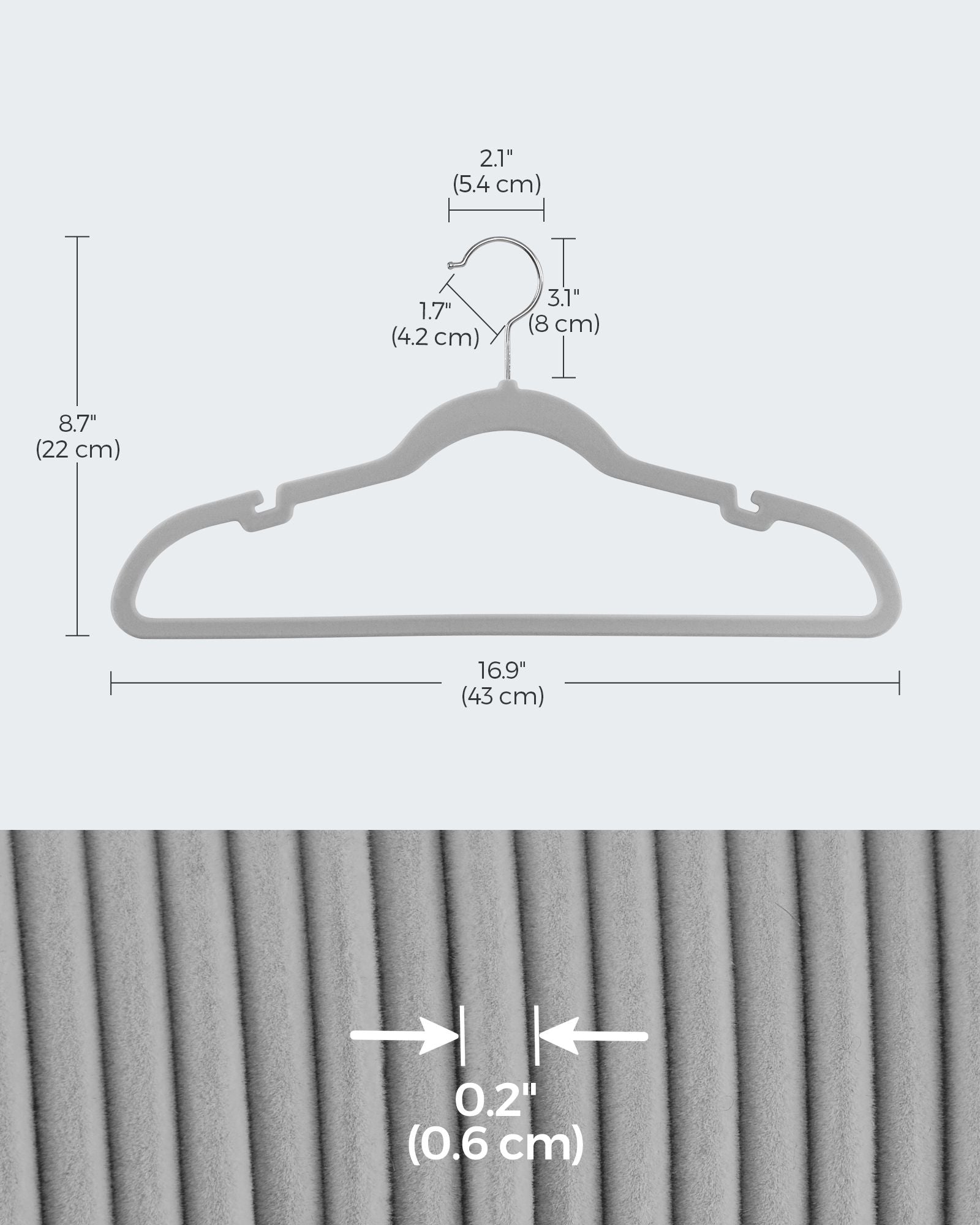 Velvet Hangers 50 Pack - HWLEXTRA 
