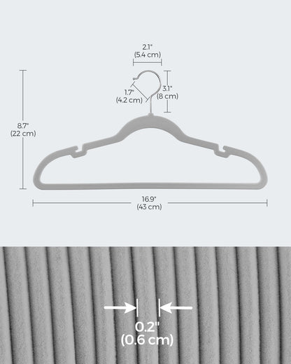 Velvet Hangers 50 Pack - HWLEXTRA 
