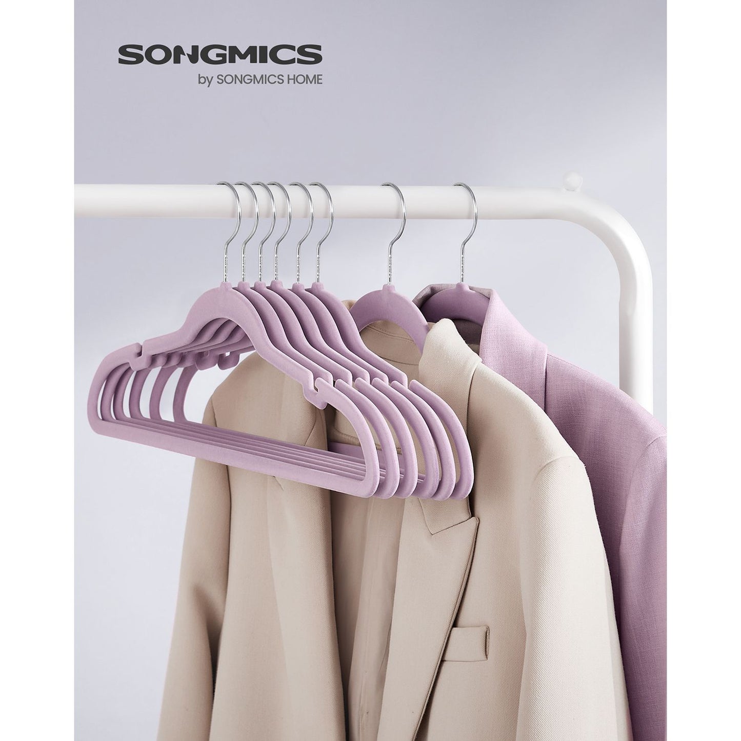 50-Pack Velvet Hangers Light Purple