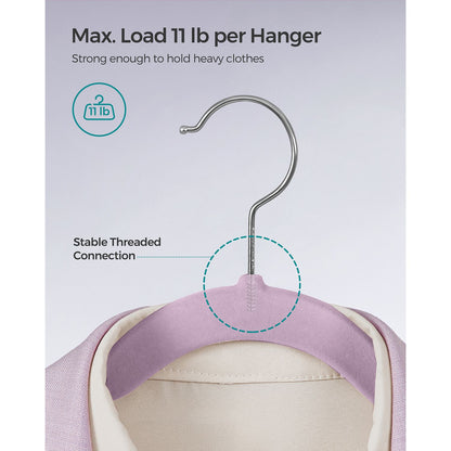 50-Pack Velvet Hangers Light Purple