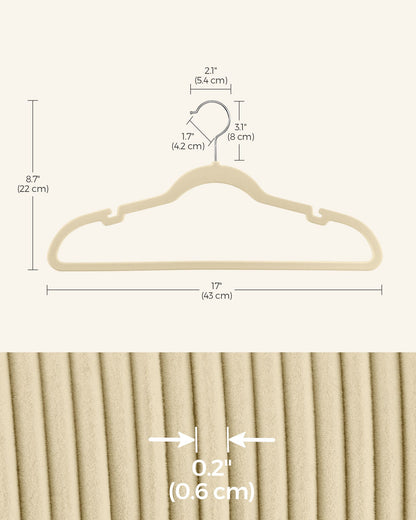 Velvet Hangers 50 Pack - HWLEXTRA 