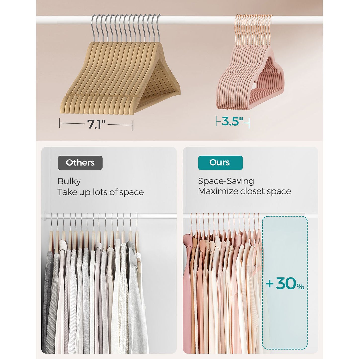 Velvet Hangers 50 Pack - HWLEXTRA 