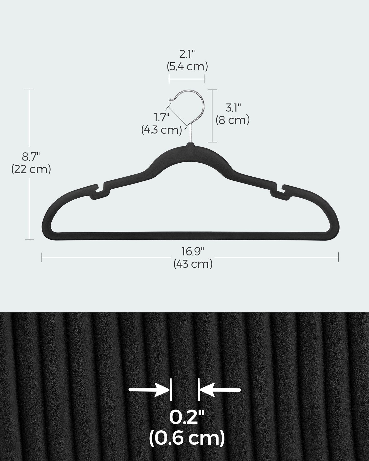 Velvet Hangers 60 Pack, Non-Slip Clothes Hangers