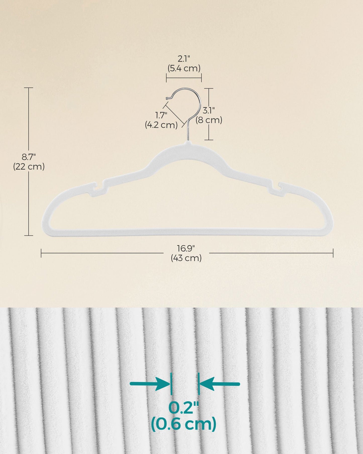 Velvet Hangers 60 Pack, Non-Slip Clothes Hangers