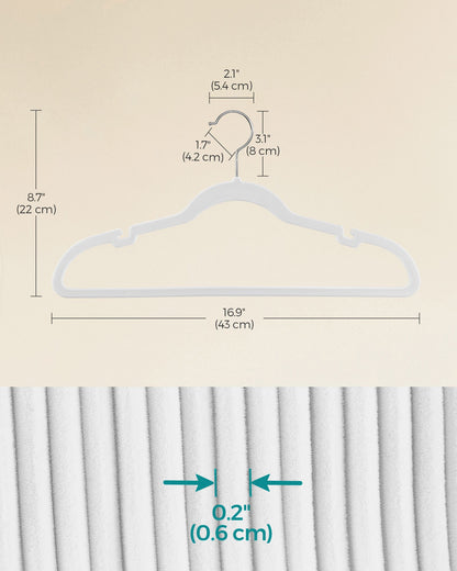 Velvet Hangers 60 Pack, Non-Slip Clothes Hangers