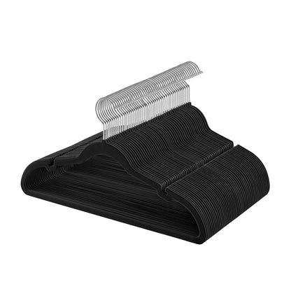 Velvet Hangers 50 Pack, Non-Slip Clothes Hangers, Suit Hangers with Shoulder Notches