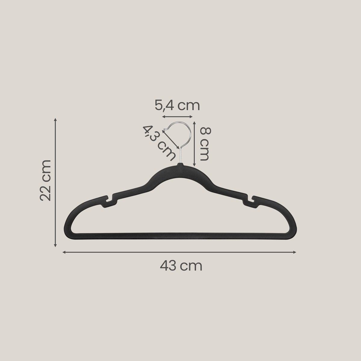Velvet Hangers 50 Pack, Non-Slip Clothes Hangers, Suit Hangers with Shoulder Notches