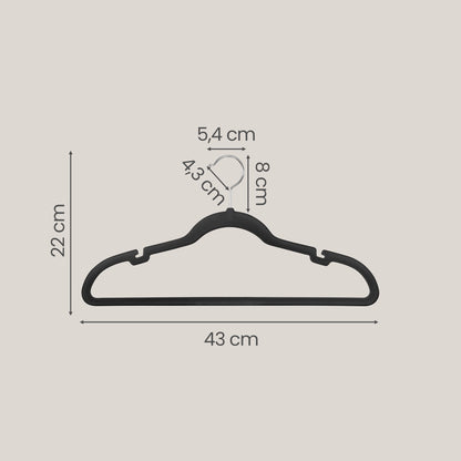 Velvet Hangers 50 Pack, Non-Slip Clothes Hangers, Suit Hangers with Shoulder Notches