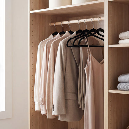 Velvet Hangers 50 Pack, Non-Slip Clothes Hangers, Suit Hangers with Shoulder Notches