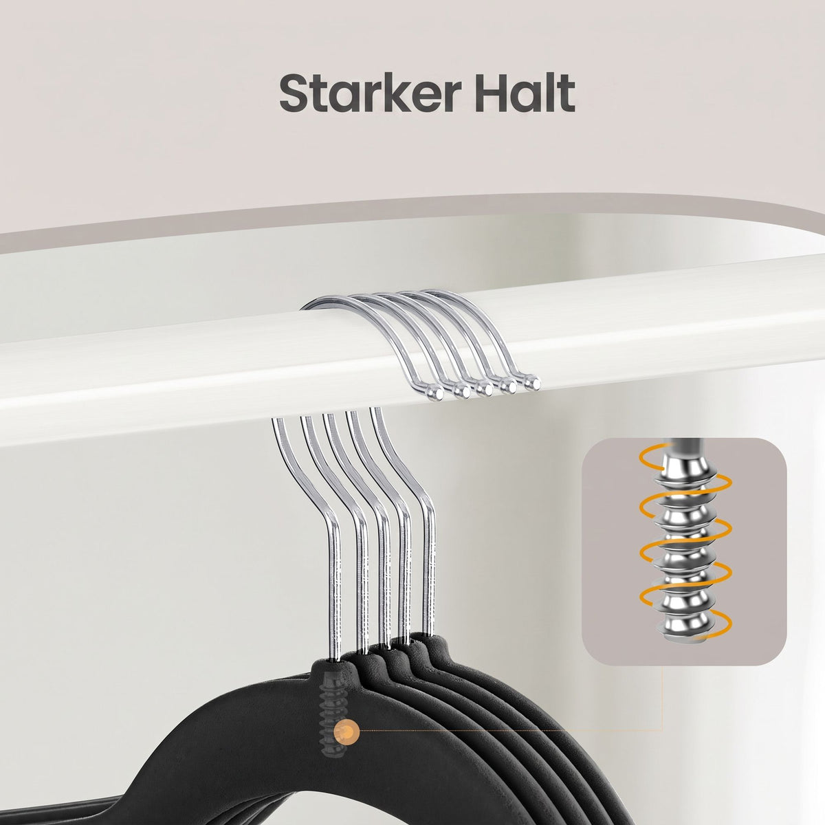 Velvet Hangers 50 Pack, Non-Slip Clothes Hangers, Suit Hangers with Shoulder Notches