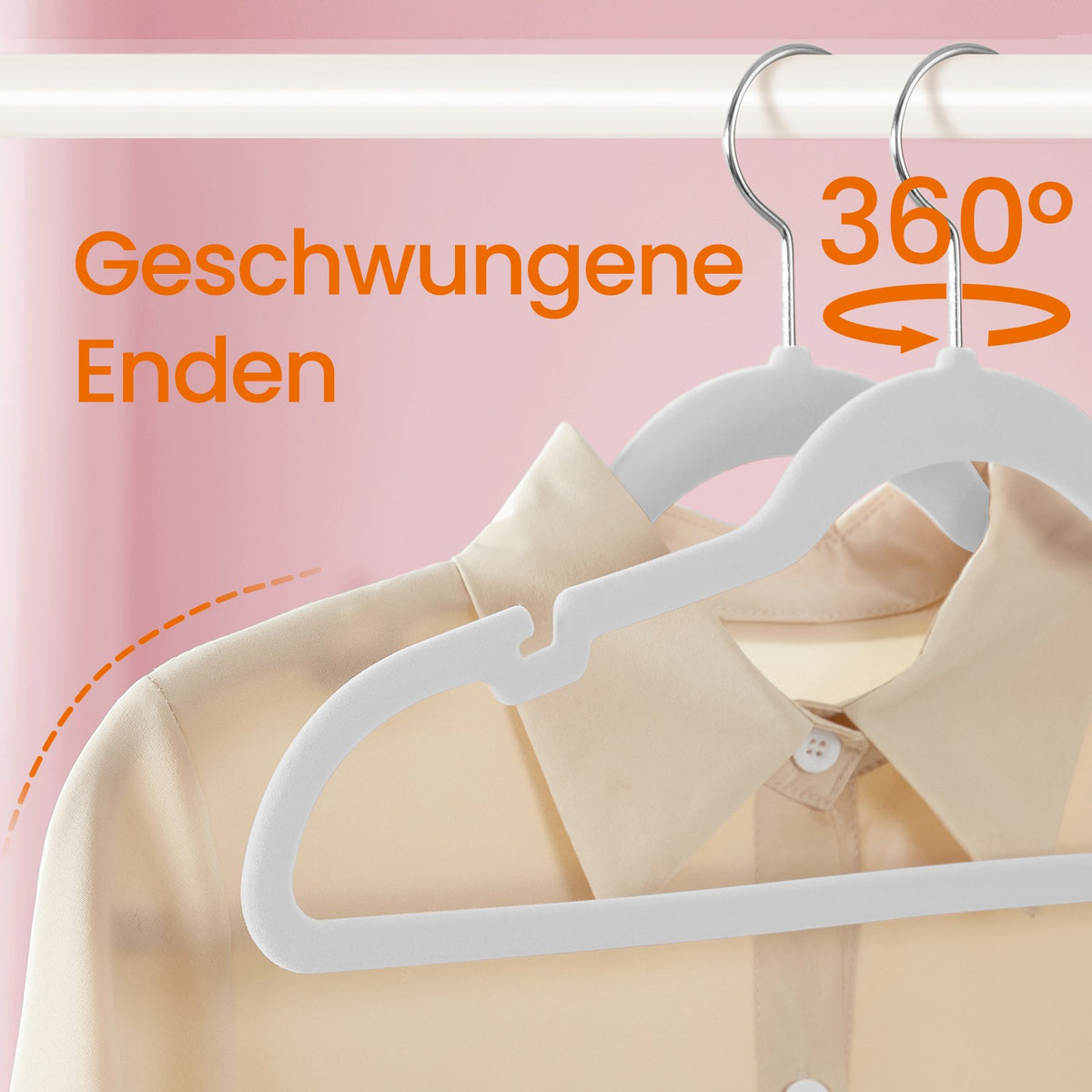 Velvet Hangers 50 Pack, Non-Slip Clothes Hangers, Suit Hangers with Shoulder Notches