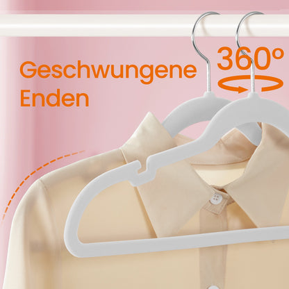 Velvet Hangers 50 Pack, Non-Slip Clothes Hangers, Suit Hangers with Shoulder Notches