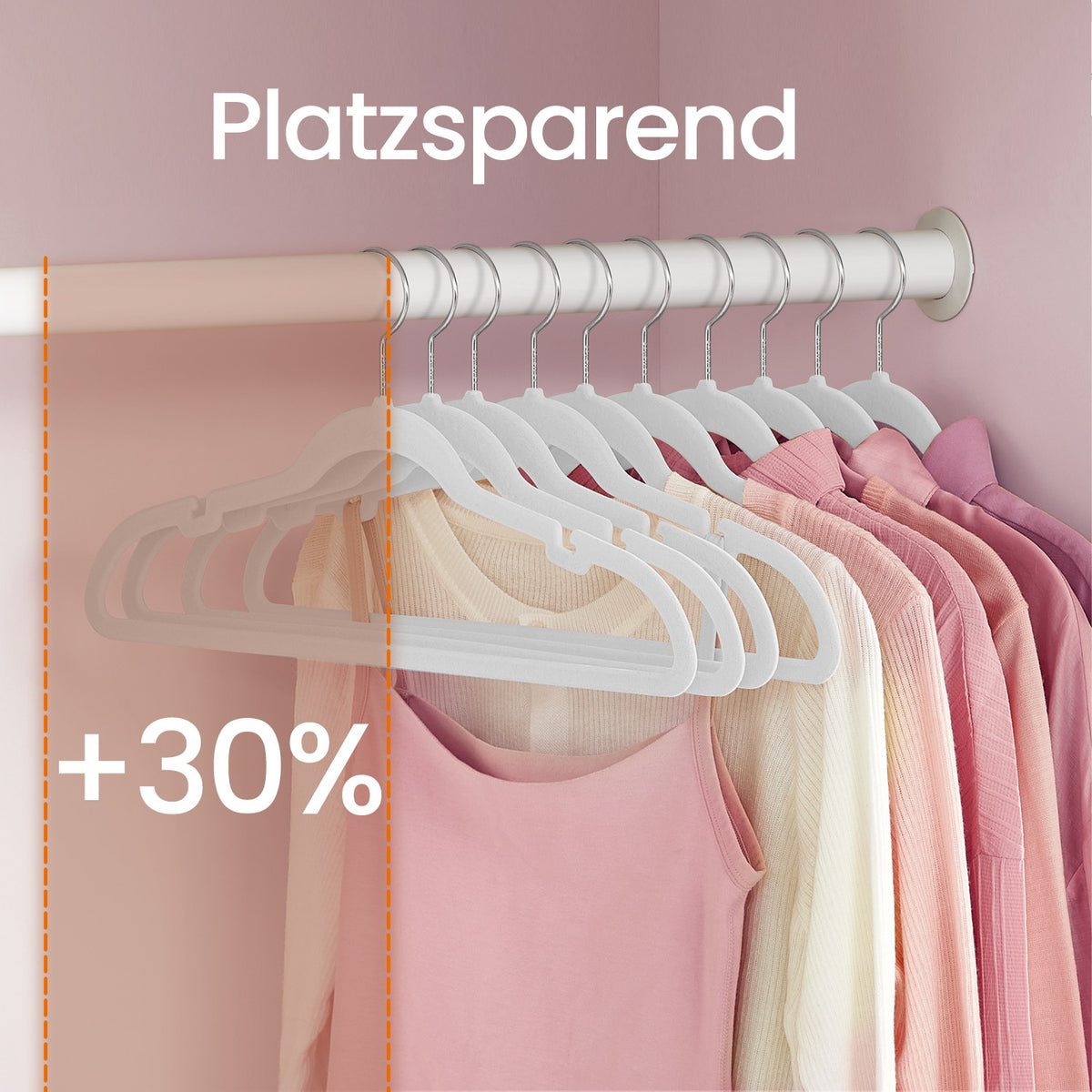 Velvet Hangers 50 Pack, Non-Slip Clothes Hangers, Suit Hangers with Shoulder Notches