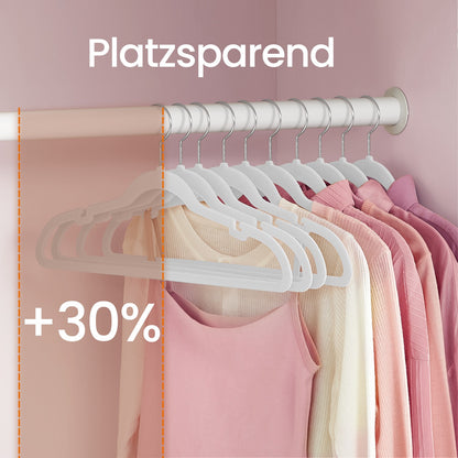 Velvet Hangers 50 Pack, Non-Slip Clothes Hangers, Suit Hangers with Shoulder Notches
