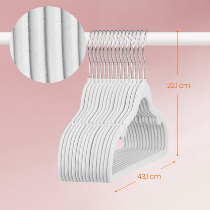 Velvet Hangers 50 Pack, Non-Slip Clothes Hangers, Suit Hangers with Shoulder Notches