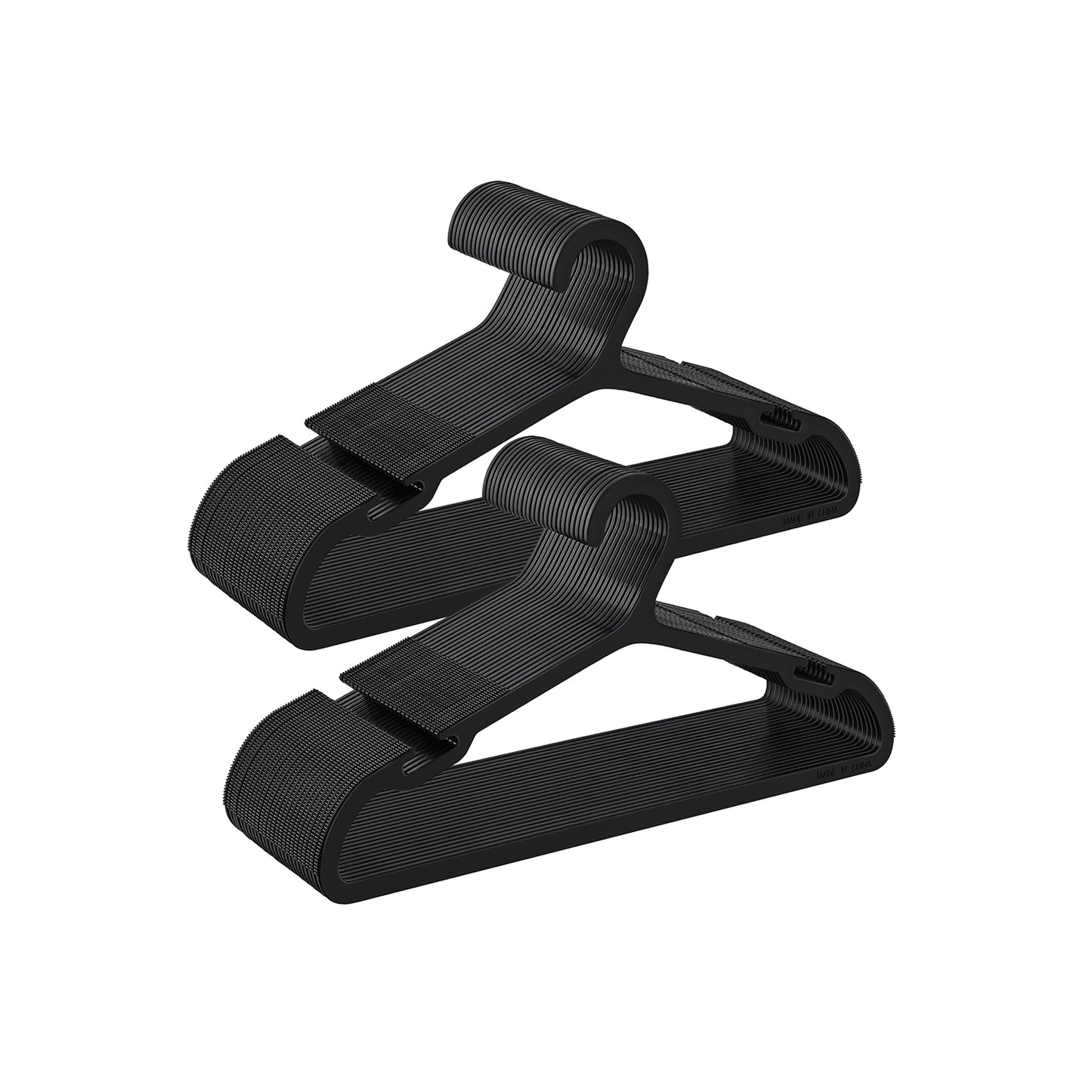 Plastic Hangers with Wide Shoulder Notches Pack of 50