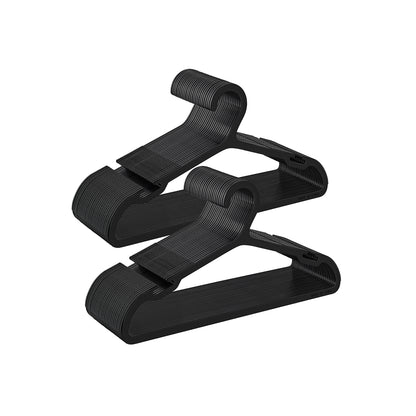 Plastic Hangers with Wide Shoulder Notches Pack of 50