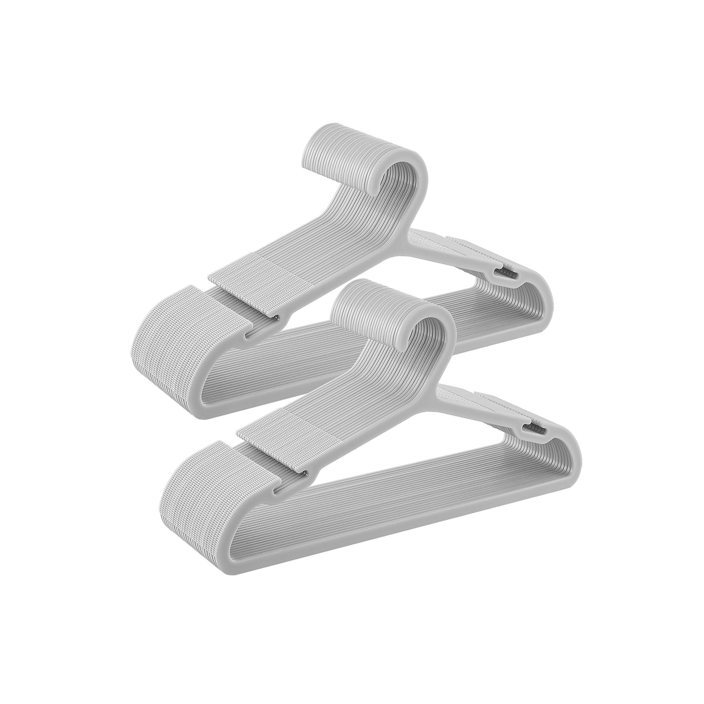 Plastic Hangers with Wide Shoulder Notches Pack of 50