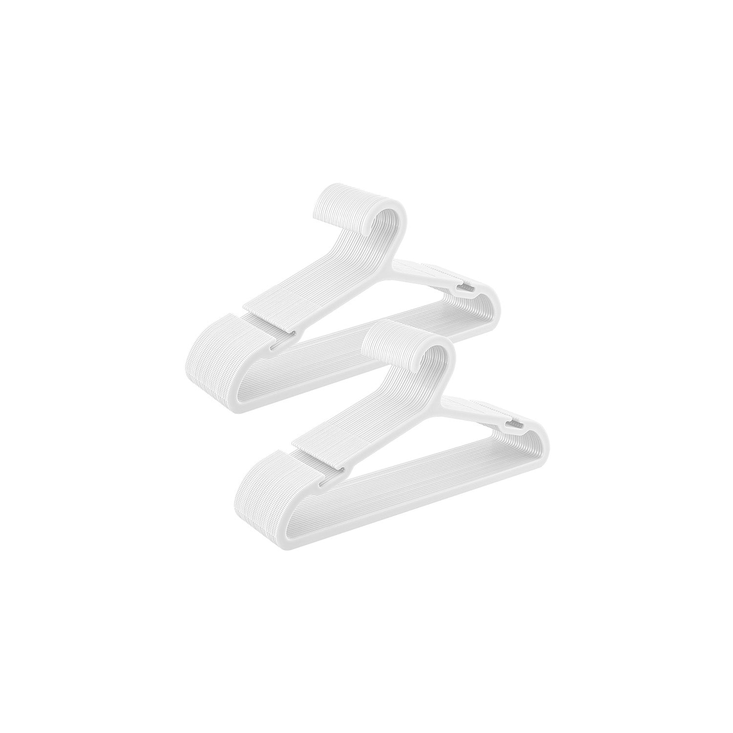 Cloud White Plastic Clothes Hangers — Pack of 50 - image 1
