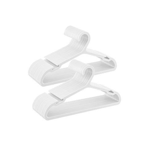 Plastic Hangers with Wide Shoulder Notches Pack of 50