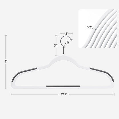 Pack of 50 Plastic Coat Hangers - HWLEXTRA 