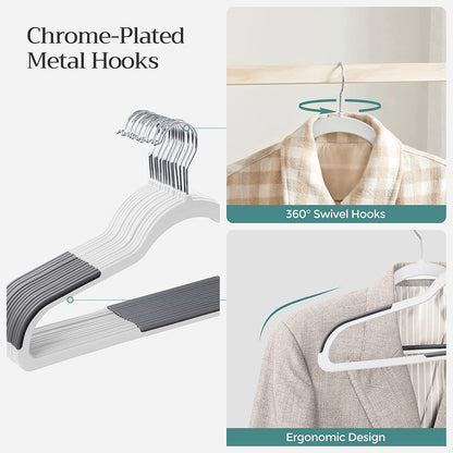 Pack of 50 Plastic Coat Hangers - HWLEXTRA 