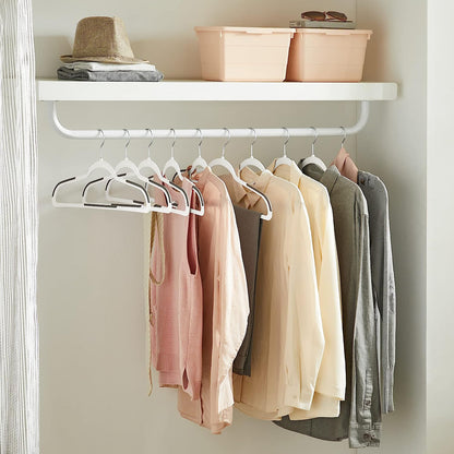 Pack of 50 Plastic Coat Hangers - HWLEXTRA 