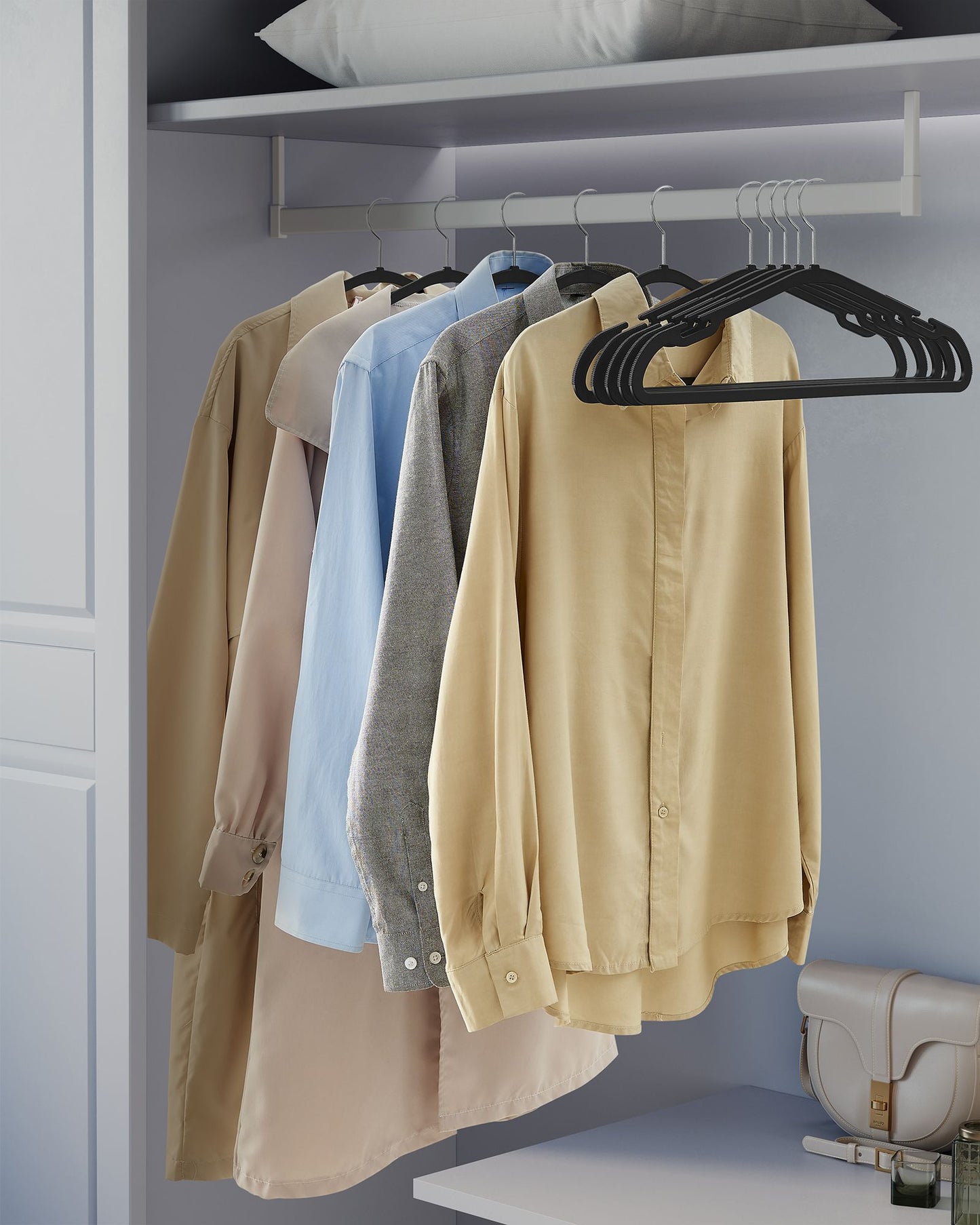Heavy-Duty Plastic Clothes Hangers 50 Pack