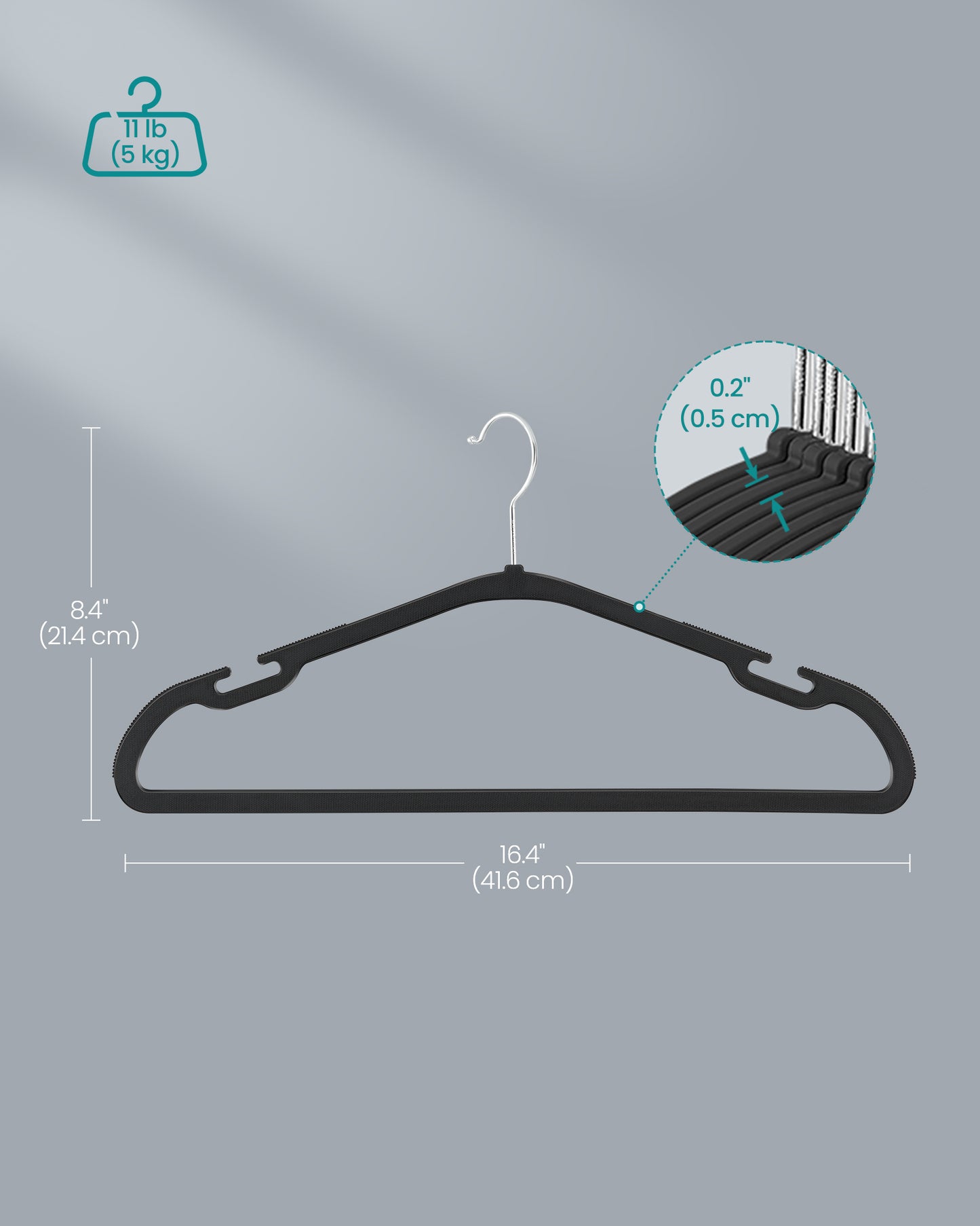 Heavy-Duty Plastic Clothes Hangers 50 Pack