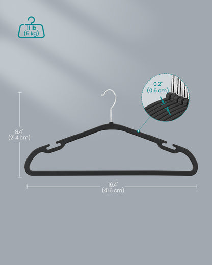Heavy-Duty Plastic Clothes Hangers 50 Pack