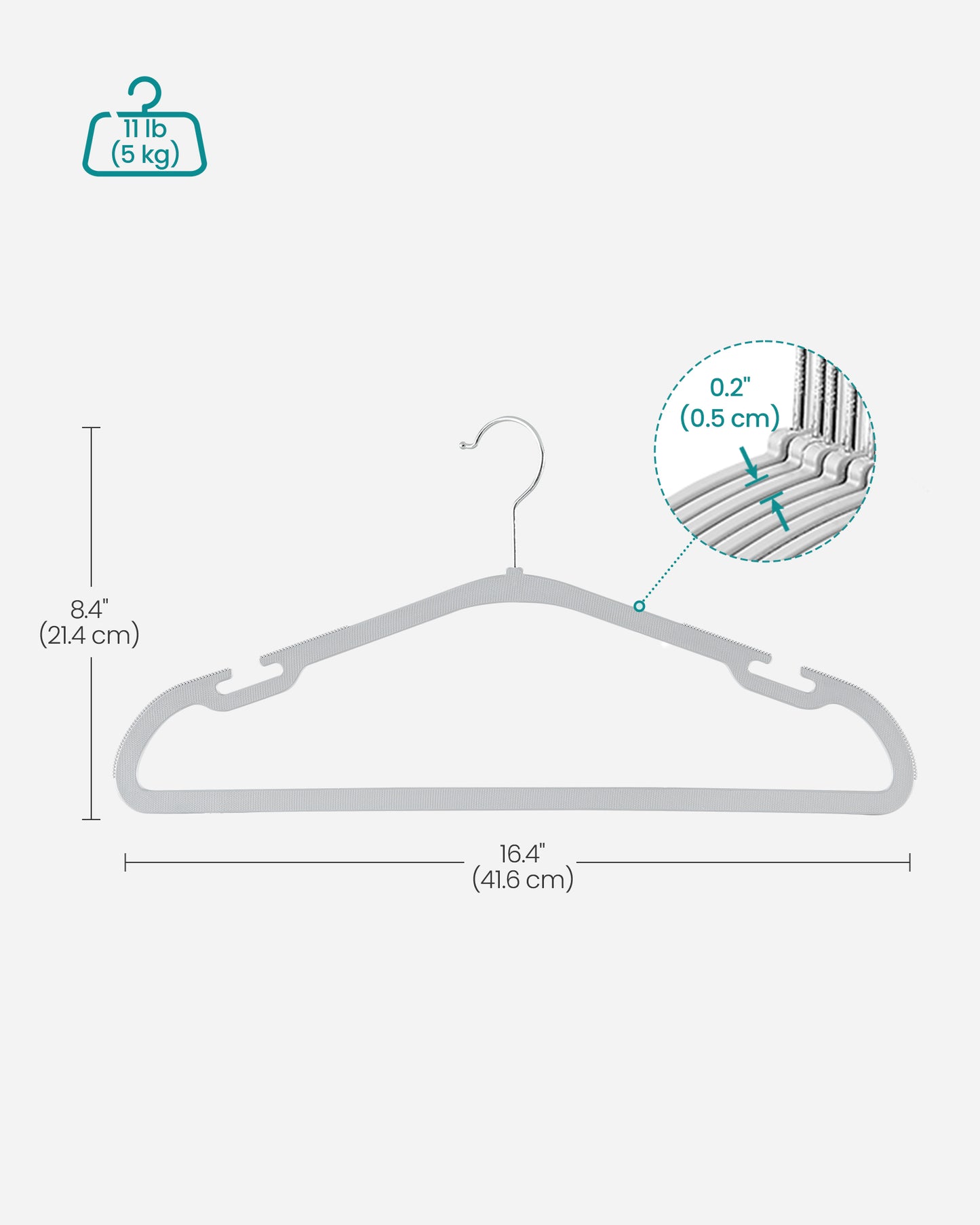 Heavy-Duty Plastic Clothes Hangers 50 Pack