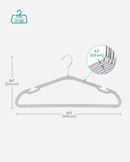 Heavy-Duty Plastic Clothes Hangers 50 Pack