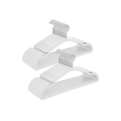 Heavy-Duty Plastic Clothes Hangers 50 Pack