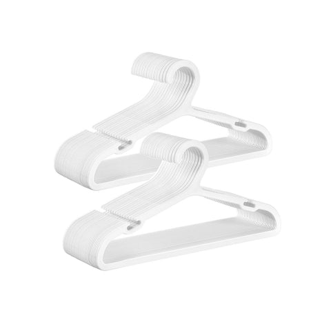 Kids Hangers 60 Pack 14 x 7 Inches Non-Slip Cloud White