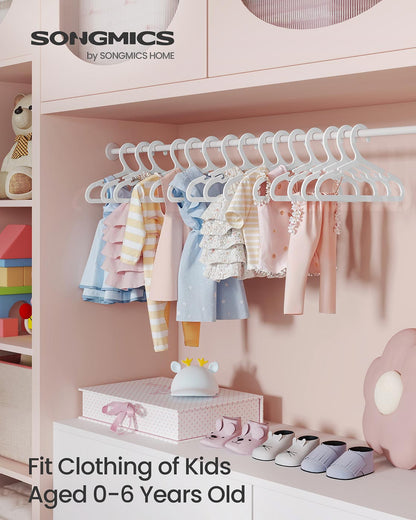 Baby Hangers 100 Pack 11 x 6.1 Inches Non-Slip Cloud White