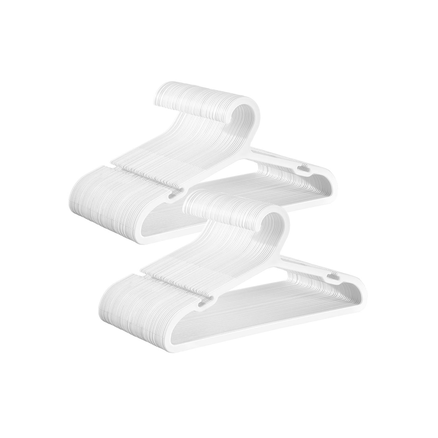 Kids Hangers 100 Pack 14 x 7 Inches Non-Slip Cloud White