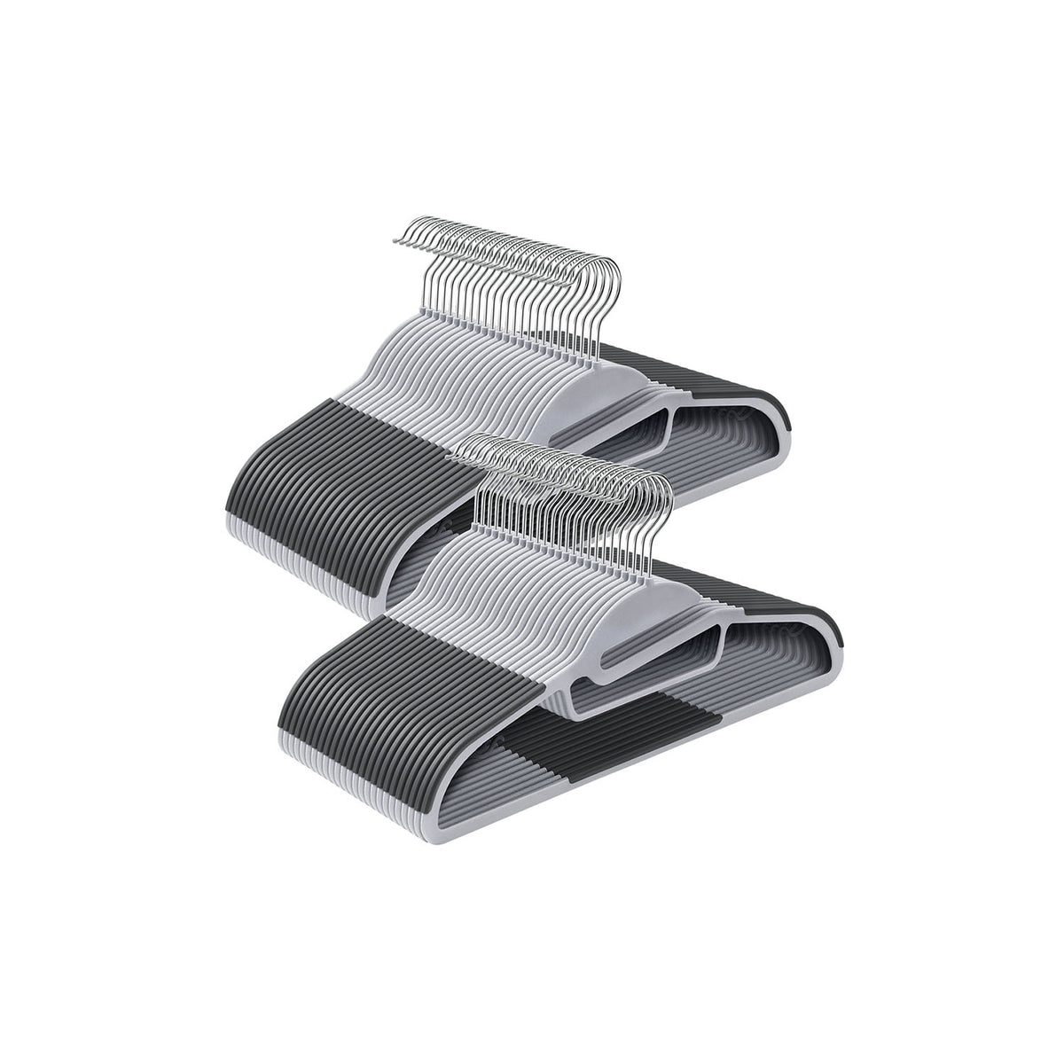 50 Pack Coat Hangers, Premium Quality Plastic Suits Hangers, Heavy Duty, S-Shaped Opening