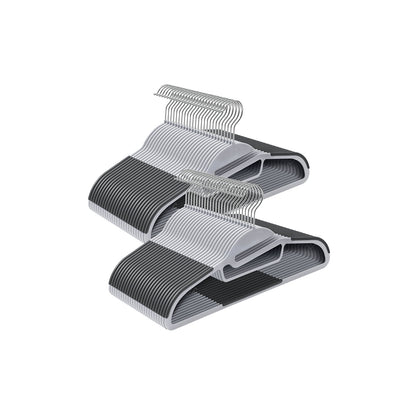 50 Pack Coat Hangers, Premium Quality Plastic Suits Hangers, Heavy Duty, S-Shaped Opening