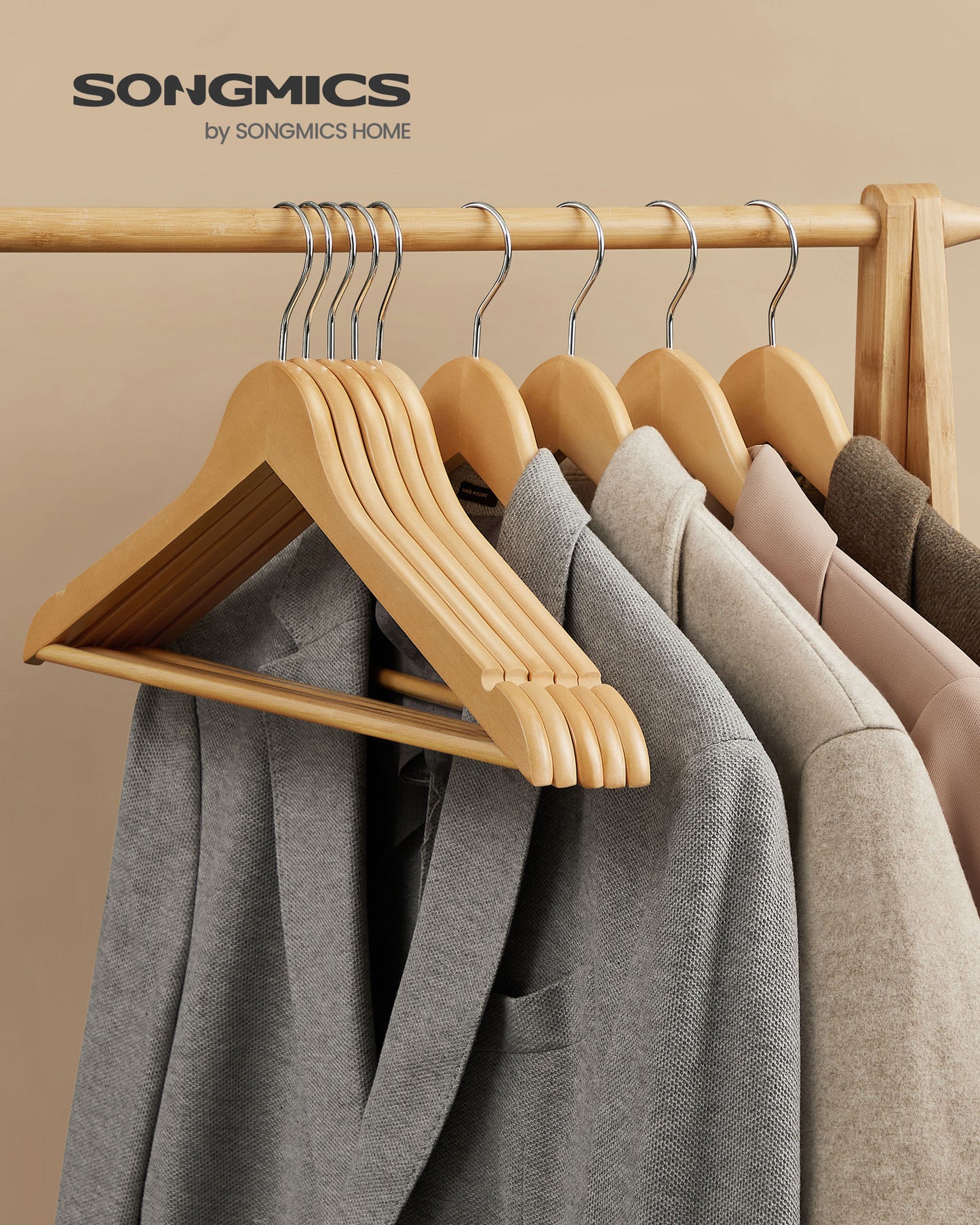 Perchas para Abrigos de Madera