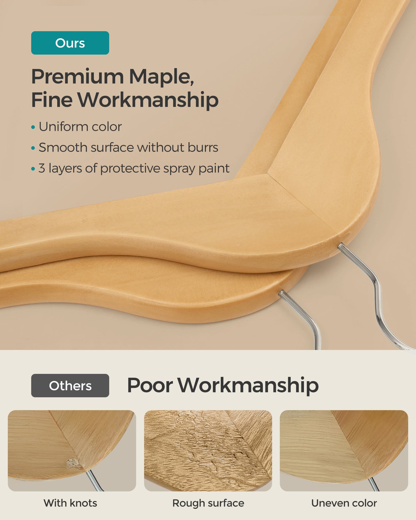 Perchas para Abrigos de Madera