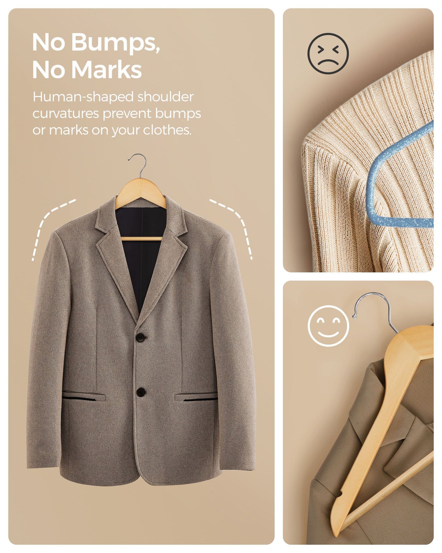 Perchas para Abrigos de Madera