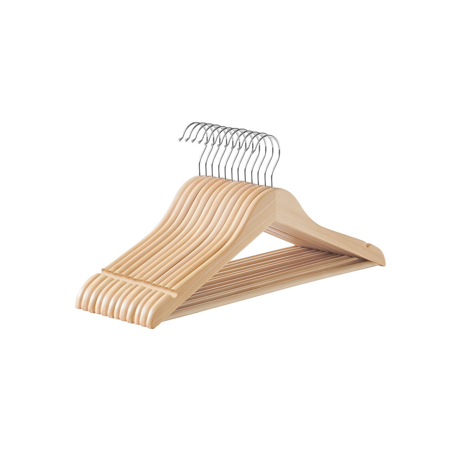 12-Pack Wooden Coat Hangers
