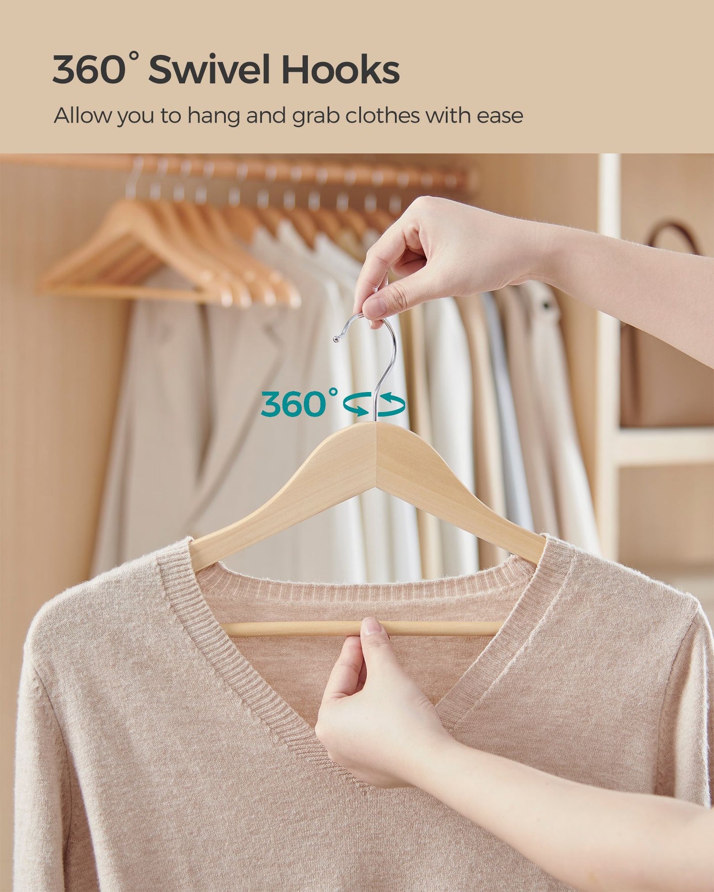 12-Pack Wooden Coat Hangers - HWLEXTRA 