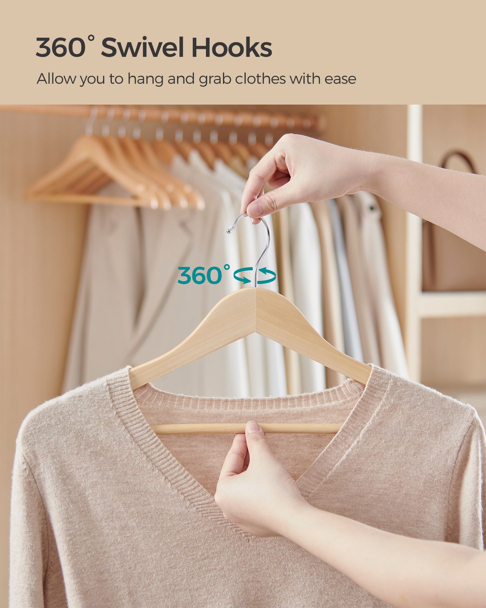 12-Pack Wooden Coat Hangers - HWLEXTRA 